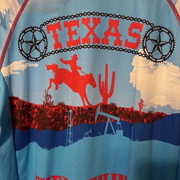 Canari Texas Lone Star Cycling Jersey Size XL Color Blue and Red - Picture 10 of 11